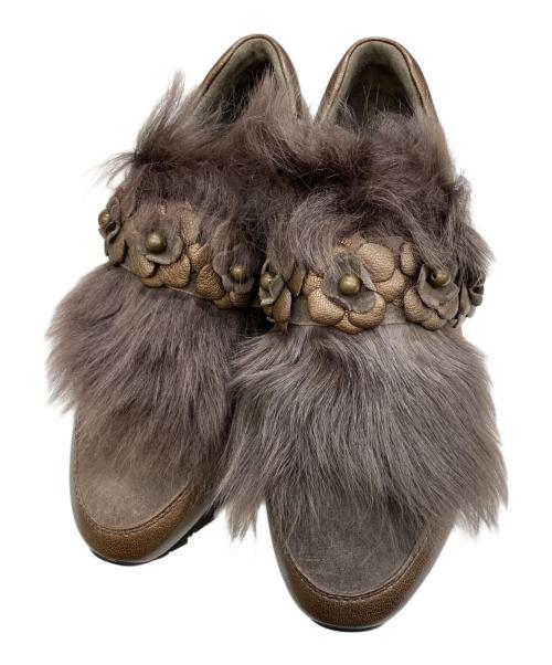 Gabor（ガボール）Gabor (ガボール) ファースニーカー ブラウン サイズ:3の古着・服飾アイテム