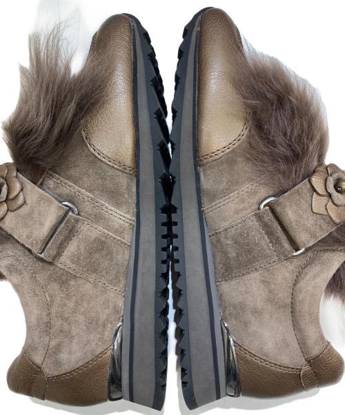 Gabor（ガボール）Gabor (ガボール) ファースニーカー ブラウン サイズ:3の古着・服飾アイテム