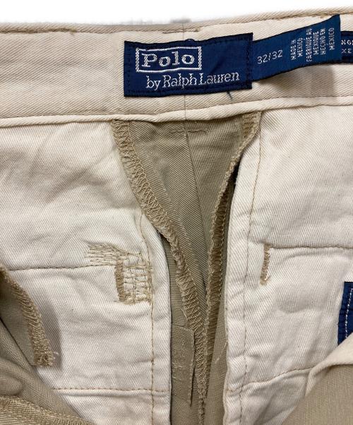 POLO RALPH LAUREN（ポロ・ラルフローレン）POLO RALPH LAUREN (ポロ・ラルフローレン) ペイントダメージ加工パンツ ベージュ サイズ:SIZE 81cm (W32)の古着・服飾アイテム