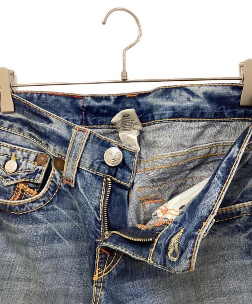 TRUE RELIGION（トゥルー レリジョン）TRUE RELIGION (トゥルー レリジョン) RAINBOW JOEY フレアデニムパンツ インディゴ サイズ:SIZE 76cm (W30)の古着・服飾アイテム
