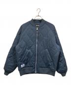 Schottショット）の古着「ONIONQUILTED JACKET OVAL CHENILLE LOGO」｜ネイビー