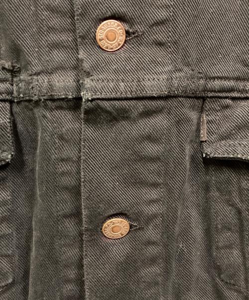 ALMOSTBLACK（オールモストブラック）ALMOSTBLACK (オールモストブラック) ダメージ加工 デニムジャケット ブラック サイズ:SIZE Freeの古着・服飾アイテム