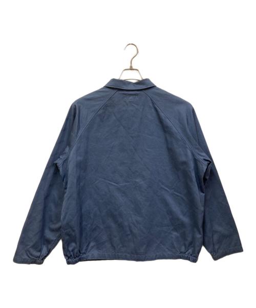 SUPREME（シュプリーム）SUPREME (シュプリーム) Snap Front Jacquard Logos Twill Jacket/スナップフロントジャガードロゴ ジャケット  ブルー サイズ:Lの古着・服飾アイテム