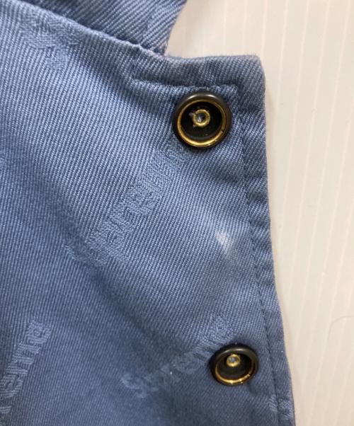 SUPREME（シュプリーム）SUPREME (シュプリーム) Snap Front Jacquard Logos Twill Jacket/スナップフロントジャガードロゴ ジャケット  ブルー サイズ:Lの古着・服飾アイテム
