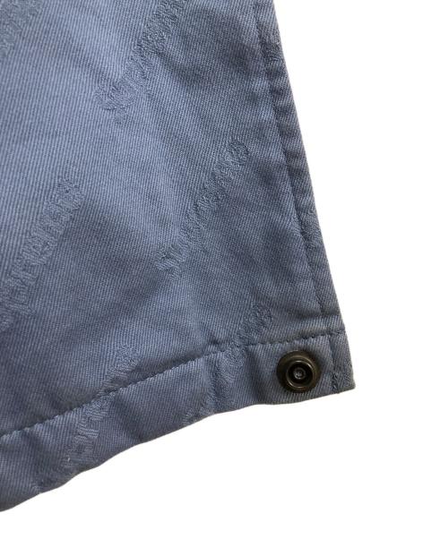 SUPREME（シュプリーム）SUPREME (シュプリーム) Snap Front Jacquard Logos Twill Jacket/スナップフロントジャガードロゴ ジャケット  ブルー サイズ:Lの古着・服飾アイテム