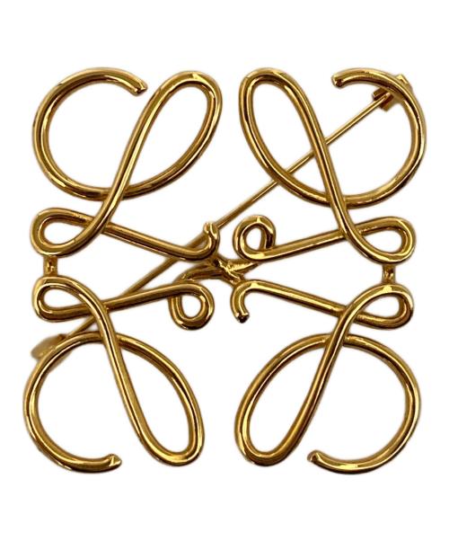 LOEWE（ロエベ）LOEWE (ロエベ) アナグラムブローチ ゴールドの古着・服飾アイテム