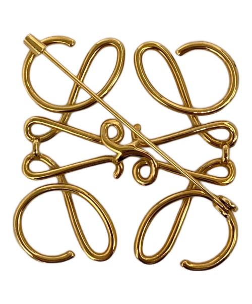 LOEWE（ロエベ）LOEWE (ロエベ) アナグラムブローチ ゴールドの古着・服飾アイテム