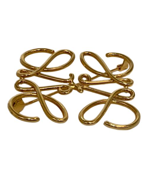 LOEWE（ロエベ）LOEWE (ロエベ) アナグラムブローチ ゴールドの古着・服飾アイテム