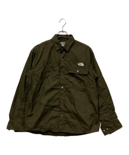 THE NORTH FACE（ザ ノース フェイス）THE NORTH FACE (ザ ノース フェイス) ロングスリーブヌプシシャツ グリーン サイズ:SIZE Mの古着・服飾アイテム
