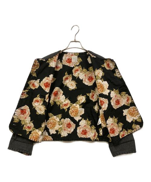 KANEKO ISAO（カネコ イサオ）KANEKO ISAO (カネコ イサオ) 花柄刺繍デニムジャケット ブラック サイズ:不明の古着・服飾アイテム