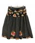 KANEKO ISAO（カネコ イサオ）の古着「花柄デニムスカート」｜ブラック