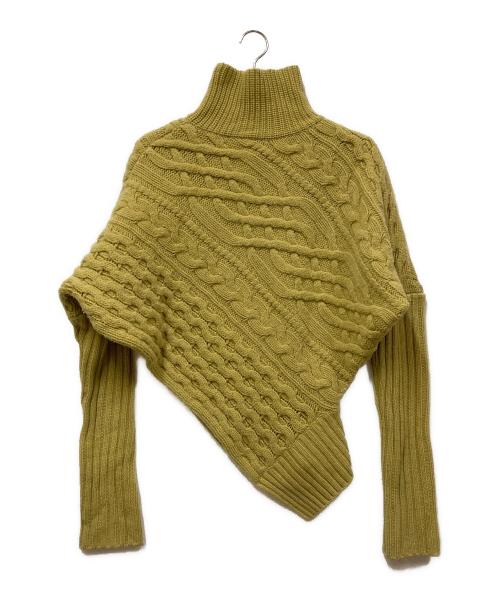 sacai（サカイ）sacai (サカイ) ジップケーブルニット イエロー サイズ:SIZE 1の古着・服飾アイテム