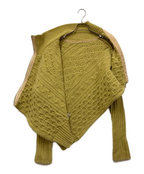 sacai（サカイ）sacai (サカイ) ジップケーブルニット イエロー サイズ:SIZE 1の古着・服飾アイテム