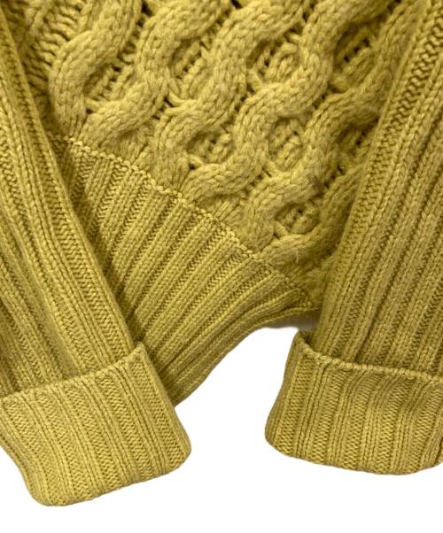 sacai（サカイ）sacai (サカイ) ジップケーブルニット イエロー サイズ:SIZE 1の古着・服飾アイテム