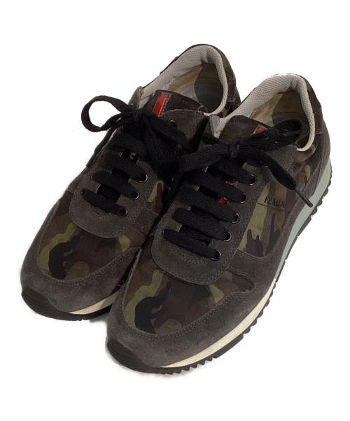 PRADA SPORTS（プラダスポーツ）PRADA SPORTS (プラダスポーツ) カモフラージュ スニーカー グリーン サイズ:SIZE 37の古着・服飾アイテム