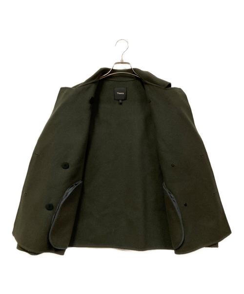 theory（セオリー）theory (セオリー) カシミヤ混Pコート グリーン サイズ:SIZE Sの古着・服飾アイテム