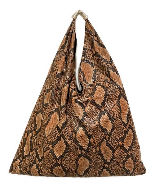 MM6 Maison Margiela（エムエムシックスメゾンマルジェラ）MM6 Maison Margiela (エムエムシックスメゾンマルジェラ) パイソン柄ジャパニーズトートバッグ ブラウン サイズ:表記なしの古着・服飾アイテム
