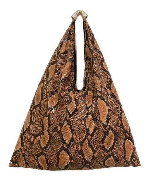 MM6 Maison Margiela（エムエムシックスメゾンマルジェラ）MM6 Maison Margiela (エムエムシックスメゾンマルジェラ) パイソン柄ジャパニーズトートバッグ ブラウン サイズ:表記なしの古着・服飾アイテム