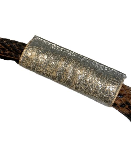 MM6 Maison Margiela（エムエムシックスメゾンマルジェラ）MM6 Maison Margiela (エムエムシックスメゾンマルジェラ) パイソン柄ジャパニーズトートバッグ ブラウン サイズ:表記なしの古着・服飾アイテム