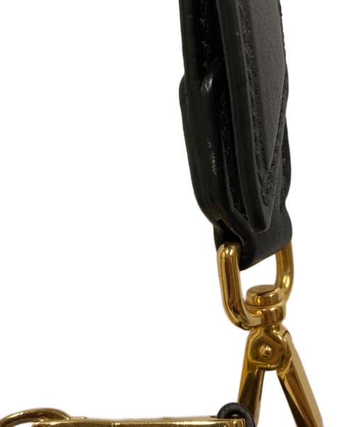 MIU MIU（ミュウミュウ）MIU MIU (ミュウミュウ) NAPPA BIKER COL/バイカー ショルダーバッグ ホワイト×ブラックの古着・服飾アイテム