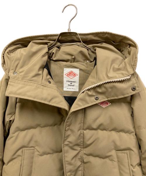 DANTON（ダントン）DANTON (ダントン) フェイクファーフーデッドダウンジャケット/FAKE FAR HOODED DOWN JACKET ベージュ サイズ:SIZE Mの古着・服飾アイテム