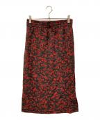 VIVIENNE TAMヴィヴィアンタム）の古着「ドラゴン柄スカート」｜ブラック×レッド
