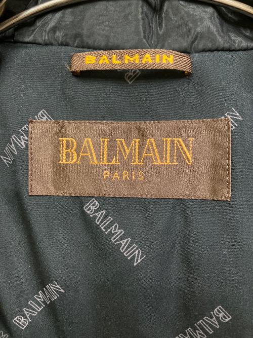 BALMAIN（バルマン）BALMAIN (バルマン) ブルーフォックスファー付きダウンコート ブラック サイズ:SIZE Lの古着・服飾アイテム