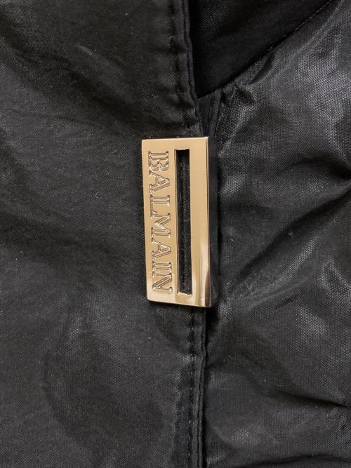 BALMAIN（バルマン）BALMAIN (バルマン) ブルーフォックスファー付きダウンコート ブラック サイズ:SIZE Lの古着・服飾アイテム