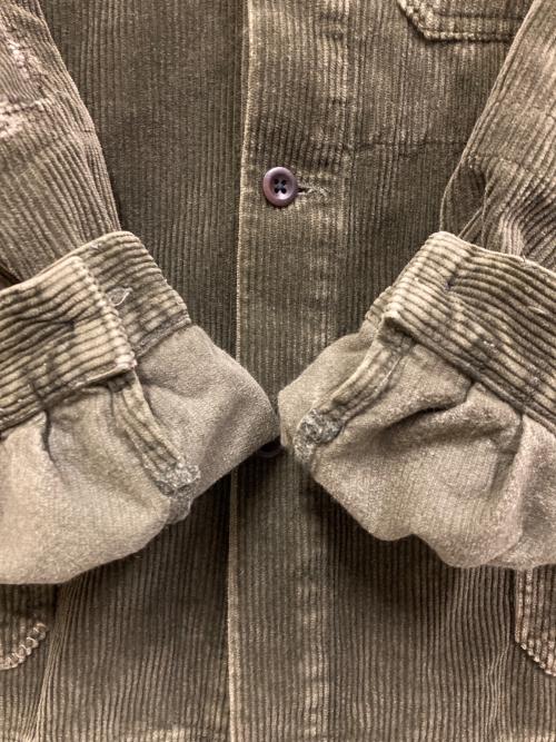 POLO RALPH LAUREN（ポロ・ラルフローレン）POLO RALPH LAUREN (ポロ・ラルフローレン) ダメージ加工コーデュロイ ユーティリティジャケット オリーブ サイズ:SIZE Mの古着・服飾アイテム