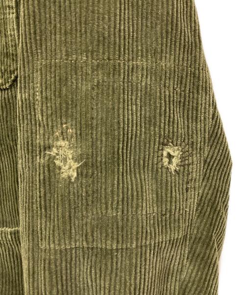 POLO RALPH LAUREN（ポロ・ラルフローレン）POLO RALPH LAUREN (ポロ・ラルフローレン) ダメージ加工コーデュロイ ユーティリティジャケット オリーブ サイズ:SIZE Mの古着・服飾アイテム