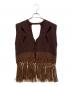 tyn.TGOR（トゴール）の古着「フリンジニットベスト」｜ブラウン