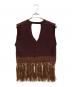 tyn.TGOR (トゴール) フリンジニットベスト ブラウン サイズ:SIZE Free：6000円