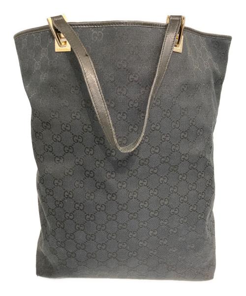 GUCCI（グッチ）GUCCI (グッチ) GGキャンバストートバッグ ブラックの古着・服飾アイテム
