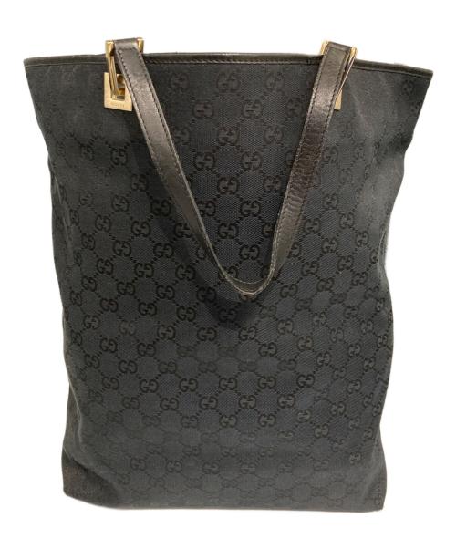 GUCCI（グッチ）GUCCI (グッチ) GGキャンバストートバッグ ブラックの古着・服飾アイテム