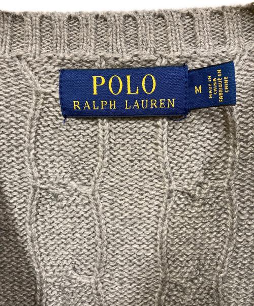 POLO RALPH LAUREN（ポロ・ラルフローレン）POLO RALPH LAUREN (ポロ・ラルフローレン) ケーブルニット グレー サイズ:SIZE Mの古着・服飾アイテム