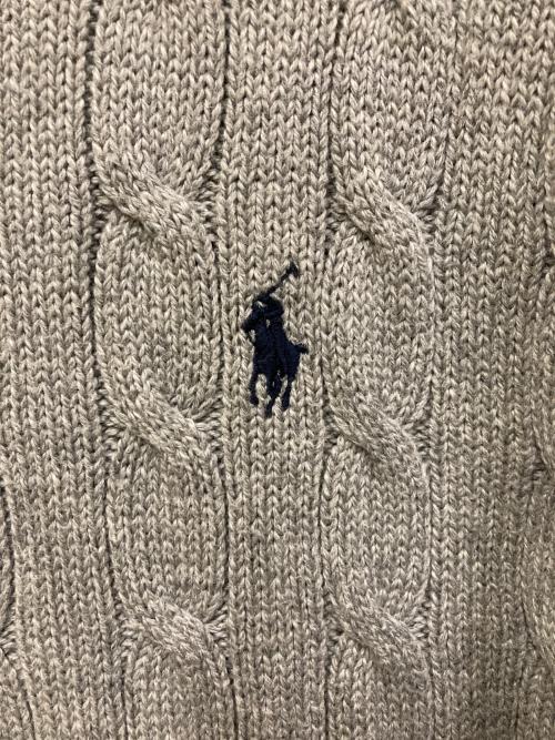POLO RALPH LAUREN（ポロ・ラルフローレン）POLO RALPH LAUREN (ポロ・ラルフローレン) ケーブルニット グレー サイズ:SIZE Mの古着・服飾アイテム