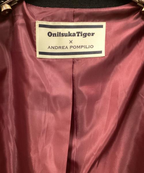 Onitsuka Tiger（オニツカタイガー）Onitsuka Tiger (オニツカタイガー) ANDREA POMPILIO (アンドレアポンピリオ) ウールチェスターコート ブラック サイズ:Mの古着・服飾アイテム