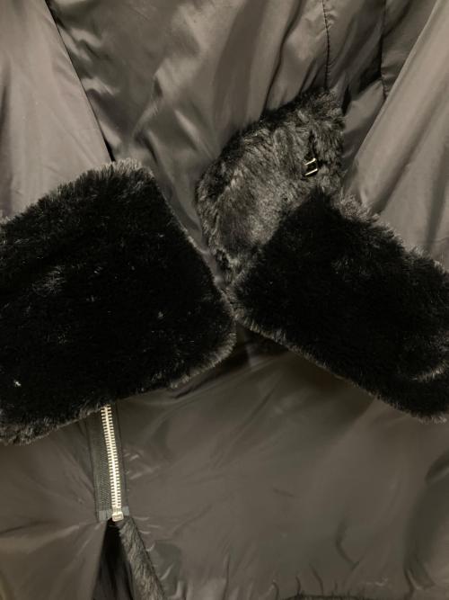 β（ベータ）β (ベータ) ナイロンフェイクファーコート ブラック サイズ:SIZE Freeの古着・服飾アイテム