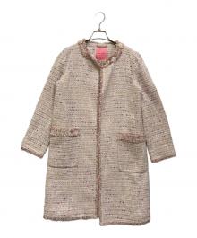 Kate Spade（ケイトスペード）の古着「ツイードコート」｜ピンク