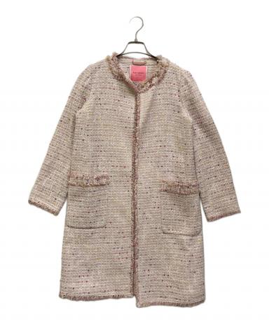 中古・古着通販】Kate Spade (ケイトスペード) ツイードコート ピンク