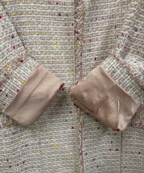 Kate Spade（ケイトスペード）Kate Spade (ケイトスペード) ツイードコート ピンク サイズ:SIZE 0の古着・服飾アイテム