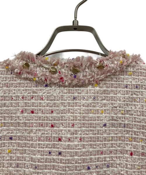 Kate Spade（ケイトスペード）Kate Spade (ケイトスペード) ツイードコート ピンク サイズ:SIZE 0の古着・服飾アイテム