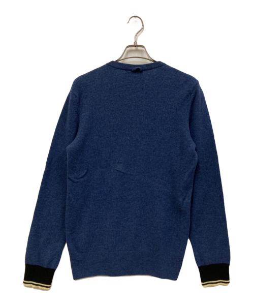 FRED PERRY（フレッドペリー）FRED PERRY (フレッドペリー) Vネックニット ブルー サイズ:38の古着・服飾アイテム