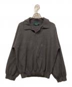 under my carアンダーマイカー）の古着「フローラル セイフティー ピン クロップド ロングスリーブ ニット」｜グレー