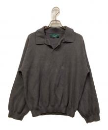 under my car（アンダーマイカー）の古着「フローラル セイフティー ピン クロップド ロングスリーブ ニット」｜グレー