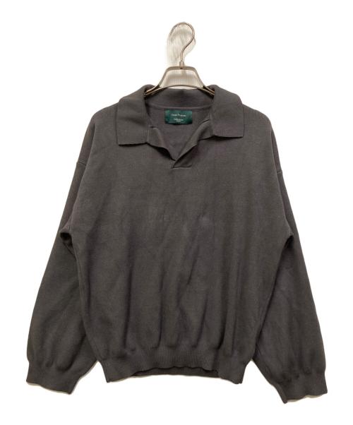 under my car（アンダーマイカー）under my car (アンダーマイカー) フローラル セイフティー ピン クロップド ロングスリーブ ニット グレー サイズ:SIZE 1の古着・服飾アイテム