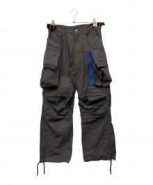 FARFOMWHAT（ファーフロムワット）の古着「ブルーポイントジッパービッグポケットストラップパンツ」｜グレー