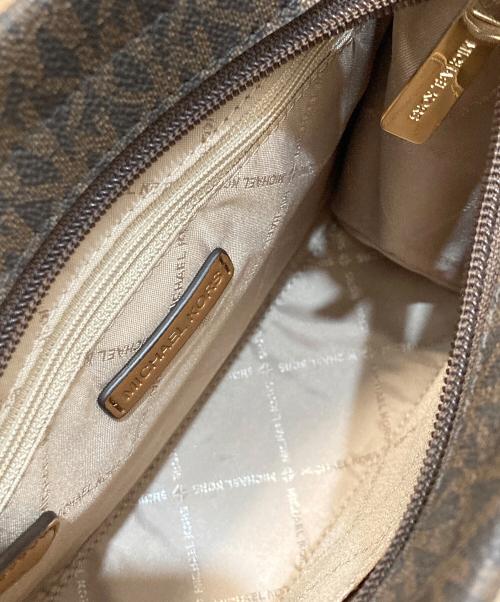 MICHAEL KORS（マイケル・コース）MICHAEL KORS (マイケル・コース) MIRELLA SM SHOPPER TZ XBODY 2way シグネチャー ショルダー ブラウンの古着・服飾アイテム