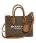 MICHAEL KORS（マイケル・コース）の古着「MIRELLA SM SHOPPER TZ XBODY 2way シグネチャー ショルダー」｜ブラウン