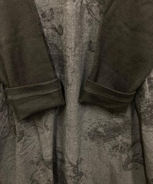 Y's（ワイズ）Y's (ワイズ) 変形総柄ワンピース グレー×ブラック サイズ:SIZE 2の古着・服飾アイテム